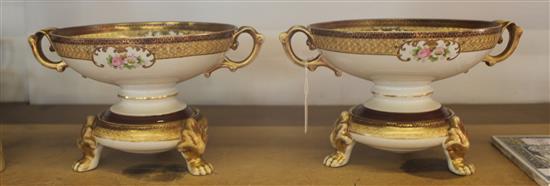 Pair of Noritake bowls on stands